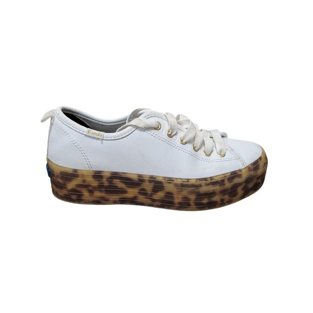 KEDS PLATFORM women's Classic Court sneaker /shoes, 8.5, Leather  6.5; Leopard